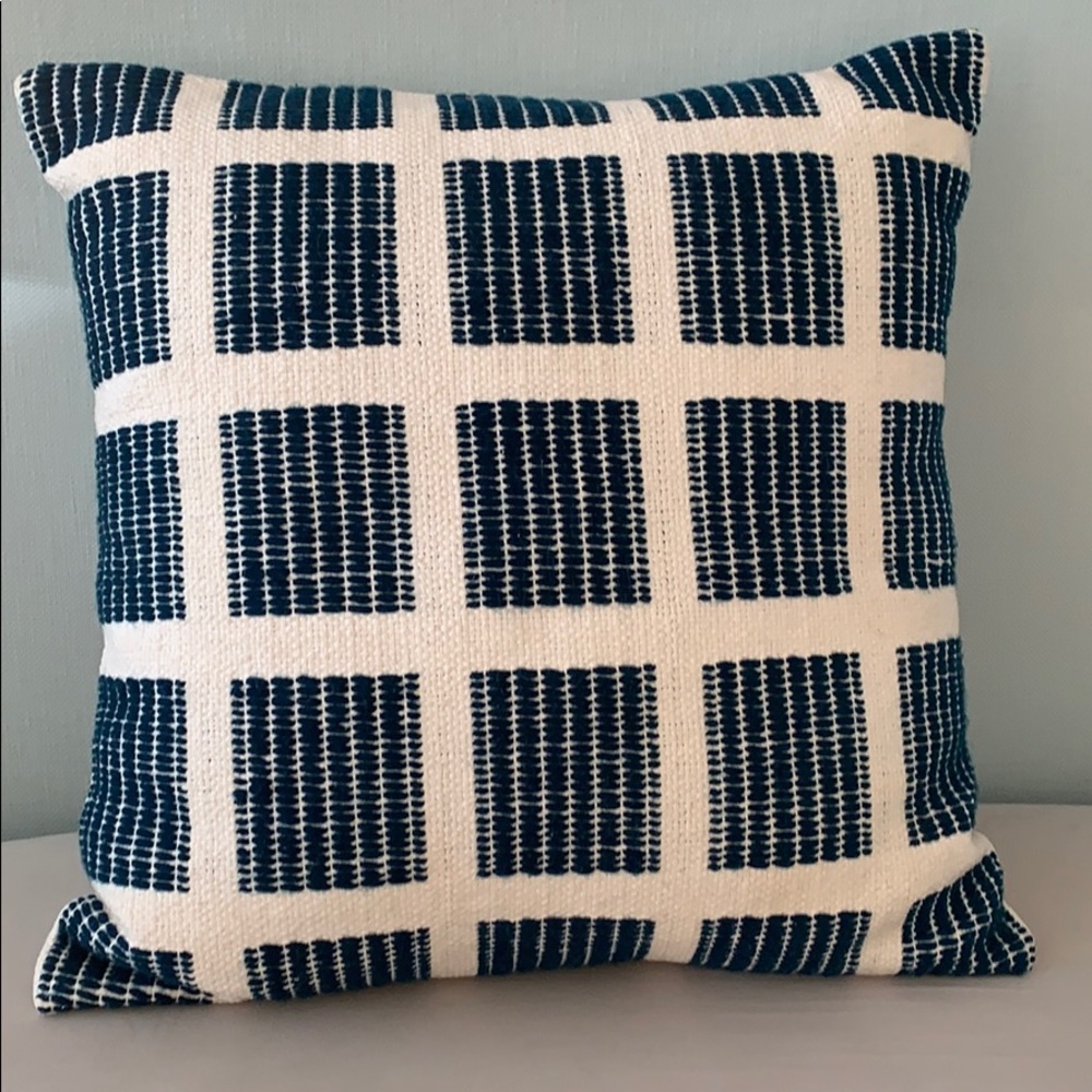 CB2 grid throw pillow cover